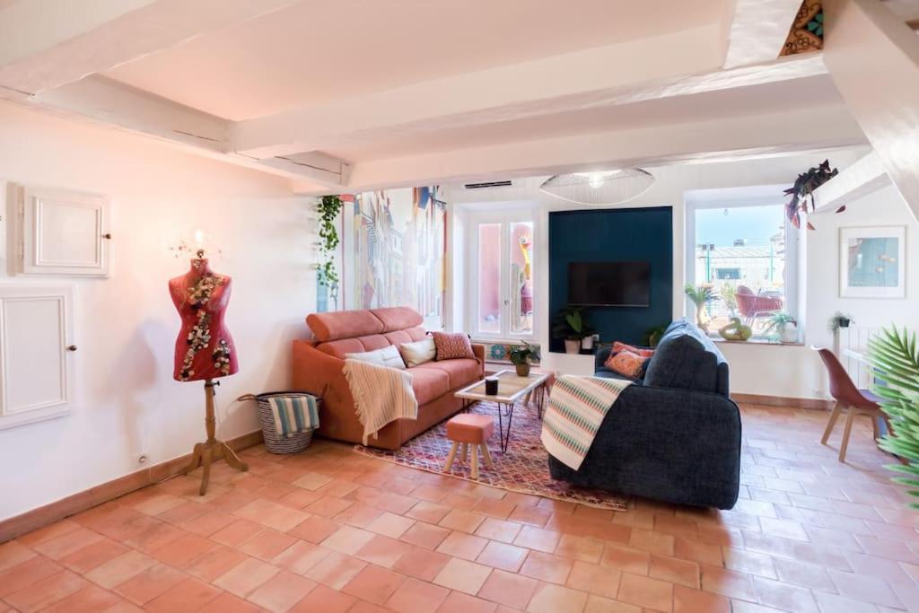 #48 Suite Jean Top Floor Terrace 5Min Walk Sea Ac نيس المظهر الخارجي الصورة